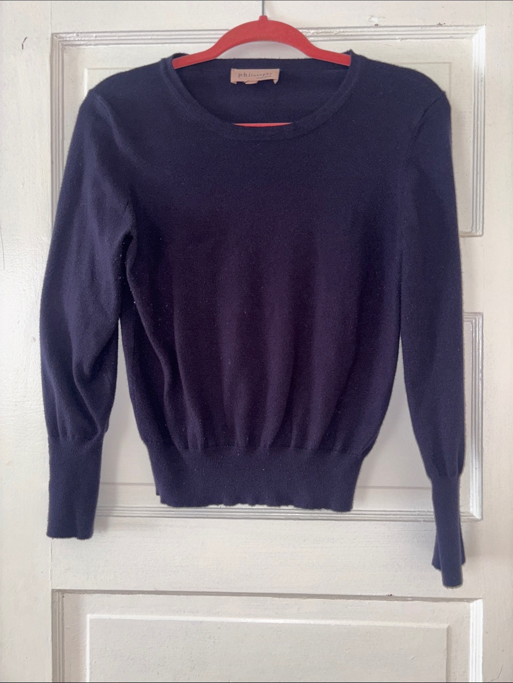 Philosophy Dark Blue Crewneck Pullover Sweater - Picture 2 of 8